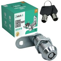 LATCH.IT 2.9cm(1-1/8인치) RV 보관 잠금 장치 RV 객실 잠금 장치 10팩 유틸리티 캠락 캠핑카 또는 트레일러 문 잠금용 100% 금속 RV 잠금 장치 2, 1-1/8 _Chrome 10-Pack