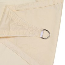 전원주택 테라스그늘막 야외 카페 옥상 테라스 그늘막 천막 어닝 선쉐이드 정원 파티오 수영장 그늘 돛 방수 삼각형 UV 태양 쉼터 캐노피 차양 직송 2m, 쌀 흰, 3x3x3m