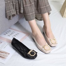 [오노마] ONM 여성 슈즈 골드 리본 플랫슈즈