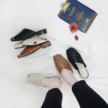 디아슈즈 힐스 스퀘어 크로스 꼬임 슬리퍼 뮬 블로퍼 2cm