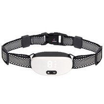 oyeah 애완용 개 짖기 방지 장치 자동 제어 강아지훈련용 목걸이, 흰색