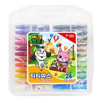 (티티) 가방 크레파스 24색 어린이집 유치원