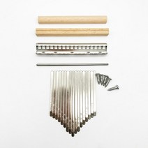 칼림바 81721keys 파편 나무 레터링 엄지 피아노 스틸 키 diy 세트 망치 보관 가방 악기 액세서리, 17 열쇠 파편