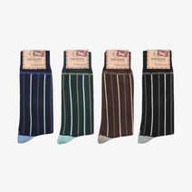 TWORAIN 남자장목 패션 고급면 양말 간지 스트라이프 4종 색상선택