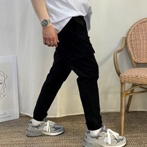 남녀공용 세미슬림핏 데일리 28~32 밴딩 스판 카고조거바지