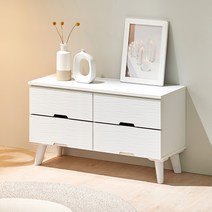 릴리 2단 800 티비다이 높은서랍장, 화이트, 색상:화이트