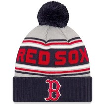 뉴에라 유니 성인용 MLB 공식 스포츠 니트 치어 커프 폼폼 비니 모자 보스턴 레드 삭스 네이비, Boston Red Sox Navy