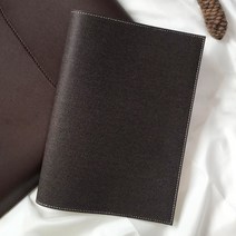 오브리즈 헤링본 북커버 북마크 세트 책보관 다이어리 자동차등록증커버, 모카브라운, 기본형