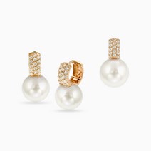 에버링 18K 한마음 진주 2종 세트 그레이스펄 10mm(금+금)_SPHL8712 Gold Earrings & Pendant Pearl Gift