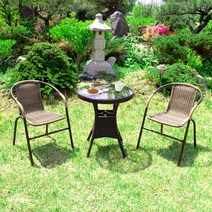 메이드 600 원형 39번 2인 야외 테이블 세트, 테이블1ea+의자2ea