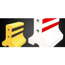 PE방호벽 안전 중형 펜스 공사현장 도로 분리 중앙선, 빨간색과 흰색 50x50