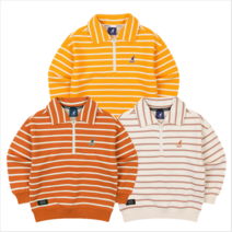 [캉골키즈]AODCRT00070 하프 집업 스트라이프 스웨트셔츠 OD 0007