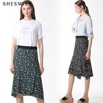 [쉬즈미스] 슬릿 머메이드 플라워 스커트