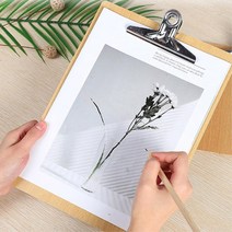 A4 강의 자료 학습지 받침 우드 클리보드 주문서 메모지 카페 패밀리레스토랑 튼튼한클립, 1개, 세로형