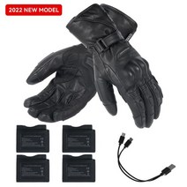 발열 온열 장갑 야외 히터 전기 라이더용 오토바이 낚시 자전거 겨울 터치스크린 USB 전원, M_CHINA, Black1-4Batteries
