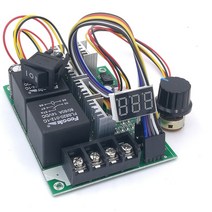PWM 속도 컨트롤러 DC 모터 디지털 디스플레이 0 ~ 100% 가변 드라이브 모듈 입력 MAX60A 12V 24V|speed controller dc|control dc mo, 1개