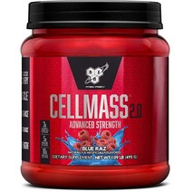 BSN CELLMASS 2.0 운동 후 회복 BCAA 크레아틴 및 글루타민 함유 - 케토 친화적 - 블루 라즈 (25회분)