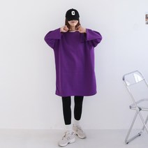 애플망고샵 기모 겨울 빅사이즈 오버핏 네온 롱박스 티셔츠