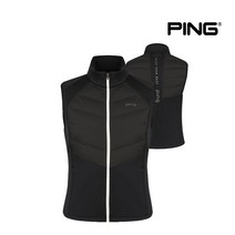 핑골프여성 하이브리드 구스다운패치 베스트 P121B3JV471_BK, 90, BK