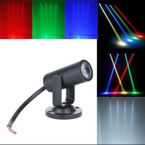 무대 조명 무선 원격 제어 led 연기 기계 무대 효과 1W RGBW LED 무대 조명 Pinspot 빔 스포트 라이트 전문, 06 Colorful