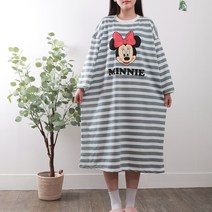 디즈니정품 여자 원피스 스트라이프 롱원피스 캐릭터 빅사이즈 4컬러