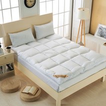 5cm 10cm 매트리스 침대 토퍼 침구 매트 패드 탑퍼 킹 퀸 슈퍼싱글 싱글, 5센티-화이트 + 1.35x2.0m