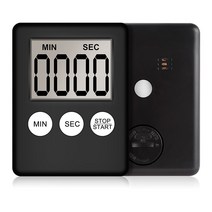공부타이머 무소음 무음 수험생 스터디 수능 공부 스탑워치 시계 타임워치 STOPWATCH 주방 타이머 LCD 디지털 화면 크로노 미터 광장 요리 카운트 다운 알람 스톱워치 Tem, 01 01