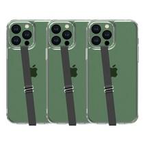 아이엠듀 에어루프 실리콘 휴대폰 핑거 스트랩 205, 3개, 블랙