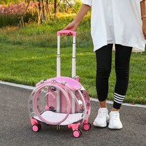 반려 동물 배낭 캡슐 이동 백팩 휴대용 여행용 외출용, 2. 분홍색