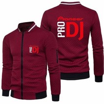 파이오니아 dj 2021 새로운 봄 가을 남성 개척자 프로 dj 로고 긴 소매 재킷 hoody 스포츠웨어 캐주얼 지퍼 남성 스웨터 탑스 호환, 부르고뉴, xxxl