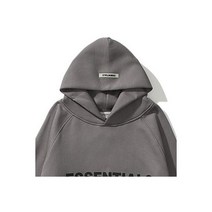 스트릿웨어 남성 후드 스웻셔츠 레터 프린트 트레이닝복 힙합 풀오버 여성 상의, L (Bust 106cm), Gray