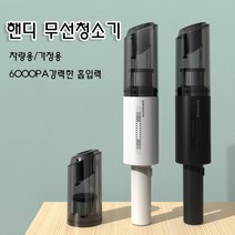 [해외배송] 핸디 무선청소기 헤파필터 가정요 자동차 청소, 화이트_무선-전기 코드 충전