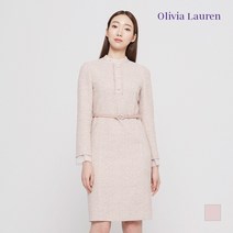 [올리비아로렌] 네크 소매 러플배색 트위트 원피스_VOROAWS2171