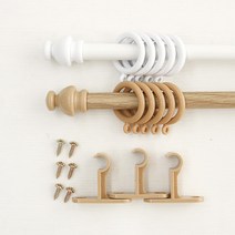 라움스튜디오 발란스 커튼봉 (지름 1.5cm), 120cm(브라켓 2개), 화이트