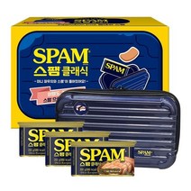 CJ 스팸 미니캐리어파우치x2 스팸클래식200gx3+캐리어파우치, 3개, 200g