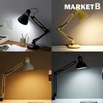 마켓비 독서등 단스탠드 책상 집게조명 이케아 북라이트, TEMPAT워크/클램프E26실버+전구(주광색)