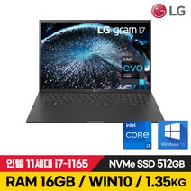 LG전자 그램 15인치 16인치 17인치 512GB RAM16G WIN10 WIN11 포함 노트북, WIN10 Home, 16GB, 500GB, 17인치 코어i7, 블랙