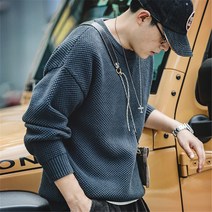남자 스웨터 일계 빈티지 라운드 니트 TS2107054