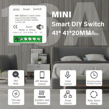 스마트 스위치 블루투스 투야 미니 DIY 조명 앱 타이밍 무선 제어 릴레이 자동화 모듈 알렉사 구글 홈 작동 16A, 02=2pcs