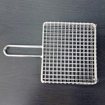 [로얄키친]스텐겹석쇠불판 철망 그릴 숯불용 야외용 손잡이 화로대 연탄불고기, 1개