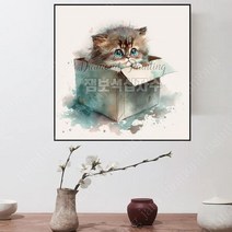 보석 비즈 십자수 고양이 상자 대형 DIY 해바라기 구슬 디즈니 구어도 공예 명화