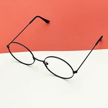 동글이 알없는안경 블랙 데일리 가벼운 패션 안경태