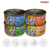 프로베스트 캣푸드 간식캔, 참치 + 게맛살 혼합맛, 24개입