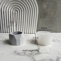 실리콘몰드 수제 석고 시멘트 금형둥근 저장 탱크 실리콘 금형 작은 항아리 보석 보관 상자 석고 DIY 도자, d-육각형