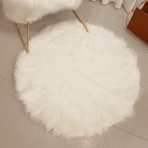 에코퍼 북유럽 인조퍼 양모 원형 러그