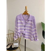 허니제이 / 누틴 배색 단가라 카라 가디건(4color)