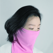 믹스어블 넉넉한 전체 메쉬 자외선차단 얼굴 안면 가리개 페이스커버 워머, 핑크