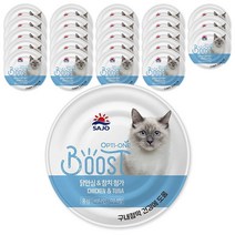 사조 고양이 습식사료 옵티원 부스트 닭안심+참치, 24개, 5박스, 160g