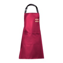 QDY DIY 페인팅 여성을 위한 대형 포켓 앞치마가 있는 앞치마, 90x70cm, PU, 빨간색