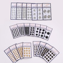 아유디 스냅단추 5mm~17mm 실버 블랙 엔틱골드 골드 단추 의류 부자재, 블랙12mm